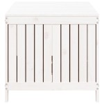 vidaXL Cutie de depozitare grădină, alb, 147x68x64 cm, lemn masiv pin vidaXL Cutie de depozitare grădină, alb, 147x68x64 cm, lemn masiv pin