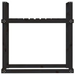 vidaXL Rastel pentru lemne de foc negru 110x35x108,5 cm lemn masiv pin vidaXL Rastel pentru lemne de foc negru 110x35x108,5 cm lemn masiv pin