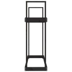 vidaXL Rastel pentru lemne de foc negru 110x35x108,5 cm lemn masiv pin vidaXL Rastel pentru lemne de foc negru 110x35x108,5 cm lemn masiv pin