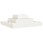 vidaXL Jardinieră, alb, 80x80x27 cm, lemn masiv de pin