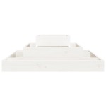 vidaXL Jardinieră, alb, 80x80x27 cm, lemn masiv de pin