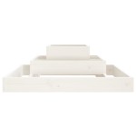 vidaXL Jardinieră, alb, 80x80x27 cm, lemn masiv de pin