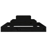 vidaXL Jardinieră, negru, 80x80x27 cm, lemn masiv de pin