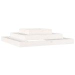 vidaXL Jardinieră, alb, 110x110x27 cm, lemn masiv de pin