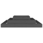 vidaXL Jardinieră, gri, 110x110x27 cm, lemn masiv de pin