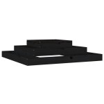 vidaXL Jardinieră, negru, 110x110x27 cm, lemn masiv de pin