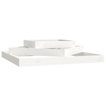 vidaXL Jardinieră, alb, 112x112x27 cm, lemn masiv de pin vidaXL Jardinieră, alb, 112x112x27 cm, lemn masiv de pin