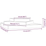 vidaXL Jardinieră, alb, 112x112x27 cm, lemn masiv de pin vidaXL Jardinieră, alb, 112x112x27 cm, lemn masiv de pin