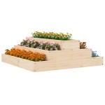 vidaXL Jardinieră, 80x80x27 cm, lemn masiv de pin