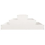 vidaXL Jardinieră, alb, 80x80x27 cm, lemn masiv de pin