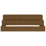 vidaXL Jardinieră, maro miere, 80x80x27 cm, lemn masiv de pin