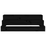 vidaXL Jardinieră, negru, 80x80x27 cm, lemn masiv de pin