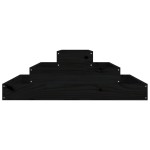 vidaXL Jardinieră, negru, 80x80x27 cm, lemn masiv de pin