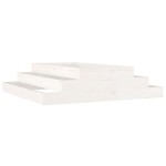 vidaXL Jardinieră, alb, 110x110x27 cm, lemn masiv de pin