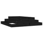 vidaXL Jardinieră, negru, 110x110x27 cm, lemn masiv de pin