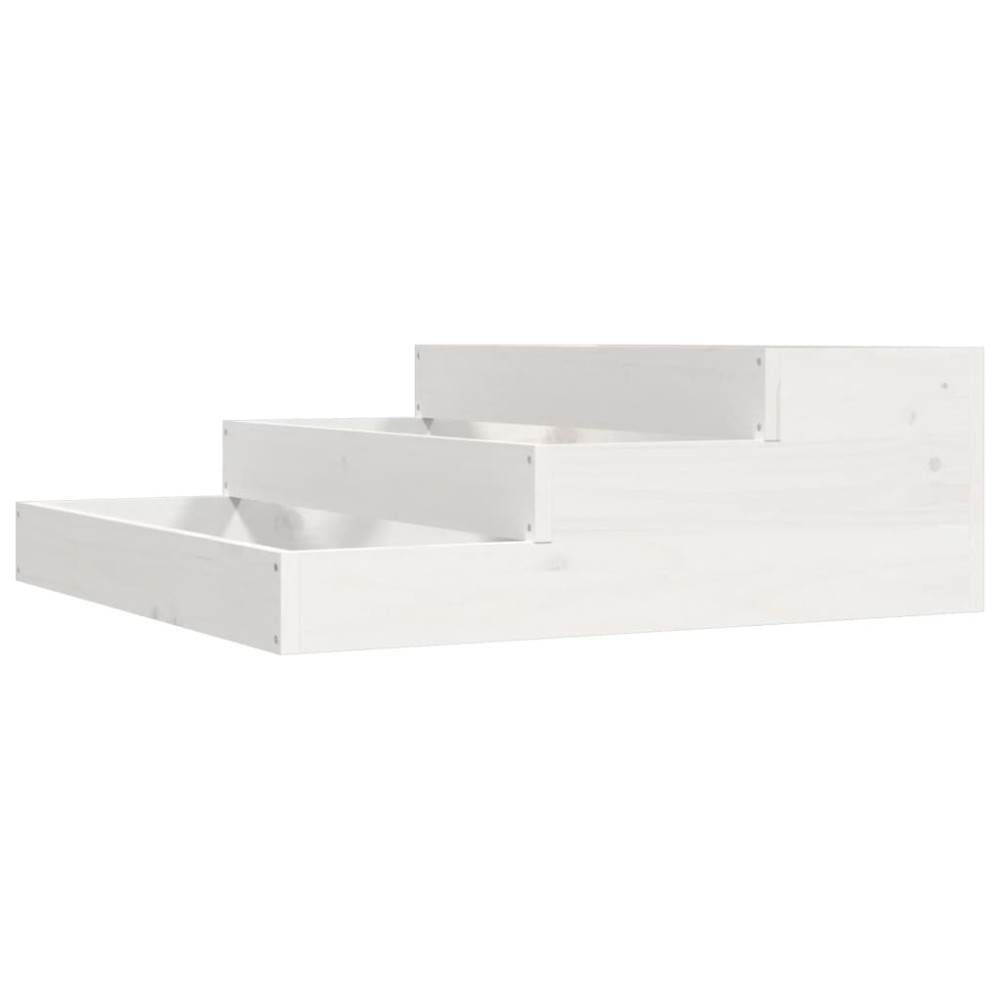 vidaXL Jardinieră, alb, 78x78x27 cm, lemn masiv de pin