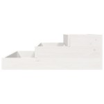 vidaXL Jardinieră, alb, 78x78x27 cm, lemn masiv de pin