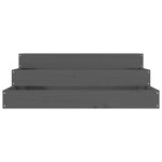 vidaXL Jardinieră, gri, 78x78x27 cm, lemn masiv de pin