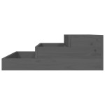 vidaXL Jardinieră, gri, 78x78x27 cm, lemn masiv de pin