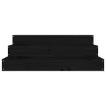 vidaXL Jardinieră, negru, 78x78x27 cm, lemn masiv de pin