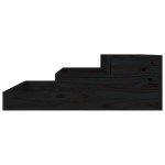 vidaXL Jardinieră, negru, 78x78x27 cm, lemn masiv de pin