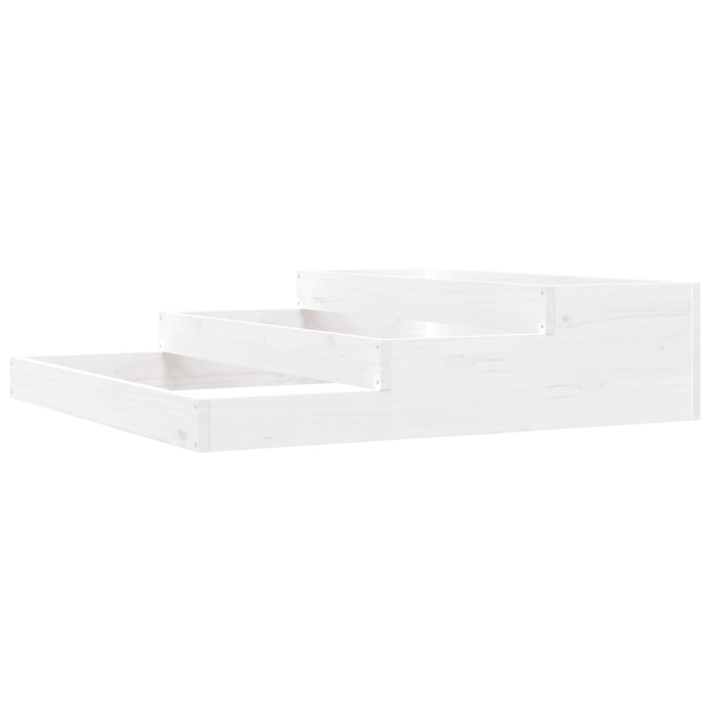 vidaXL Jardinieră, alb, 107x107x27 cm, lemn masiv de pin