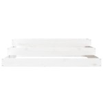 vidaXL Jardinieră, alb, 107x107x27 cm, lemn masiv de pin