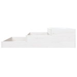 vidaXL Jardinieră, alb, 107x107x27 cm, lemn masiv de pin