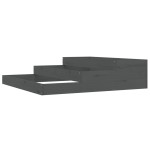 vidaXL Jardinieră, gri, 107x107x27 cm, lemn masiv de pin