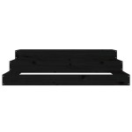 vidaXL Jardinieră, negru, 107x107x27 cm, lemn masiv de pin