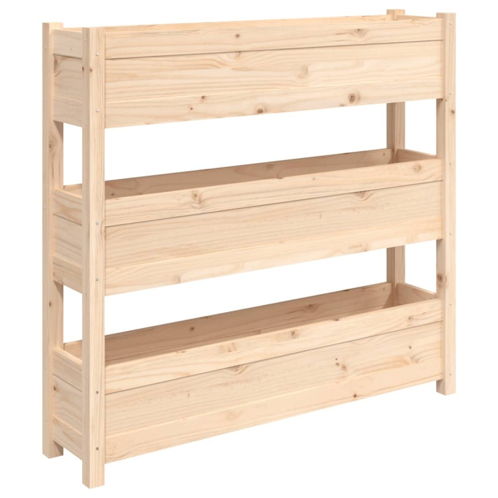 vidaXL Jardinieră, 112x25x104,5 cm, lemn masiv de pin