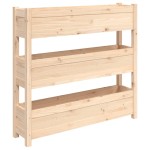 vidaXL Jardinieră, 112x25x104,5 cm, lemn masiv de pin vidaXL Jardinieră, 112x25x104,5 cm, lemn masiv de pin