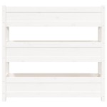 vidaXL Jardinieră, alb, 112x25x104,5 cm, lemn masiv de pin
