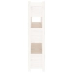 vidaXL Jardinieră, alb, 112x25x104,5 cm, lemn masiv de pin