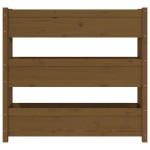 vidaXL Jardinieră, maro miere, 112x25x104,5 cm, lemn masiv de pin