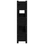 vidaXL Jardinieră, negru, 112x25x104,5 cm, lemn masiv de pin