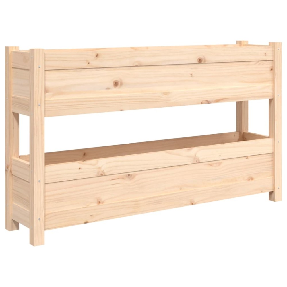 vidaXL Jardinieră, 112x25x66 cm, lemn masiv de pin