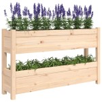 vidaXL Jardinieră, 112x25x66 cm, lemn masiv de pin