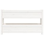 vidaXL Jardinieră, alb, 112x25x66 cm, lemn masiv de pin