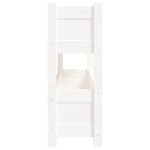vidaXL Jardinieră, alb, 112x25x66 cm, lemn masiv de pin