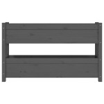 vidaXL Jardinieră, gri, 112x25x66 cm, lemn masiv de pin