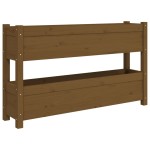 vidaXL Jardinieră, maro miere, 112x25x66 cm, lemn masiv de pin