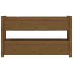 vidaXL Jardinieră, maro miere, 112x25x66 cm, lemn masiv de pin