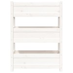vidaXL Jardinieră, alb, 77 x 25 x 104,5 cm, lemn masiv de pin