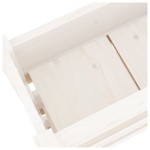 vidaXL Jardinieră, alb, 77 x 25 x 104,5 cm, lemn masiv de pin