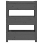 vidaXL Jardinieră, gri, 77 x 25 x 104,5 cm, lemn masiv de pin