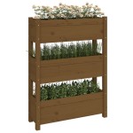 vidaXL Jardinieră, maro miere, 77 x 25 x 104,5 cm, lemn masiv de pin