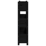 vidaXL Jardinieră, negru, 77 x 25 x 104,5 cm, lemn masiv de pin