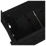 vidaXL Jardinieră, negru, 77 x 25 x 104,5 cm, lemn masiv de pin