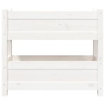 vidaXL Jardinieră, alb, 77x25x66 cm, lemn masiv de pin